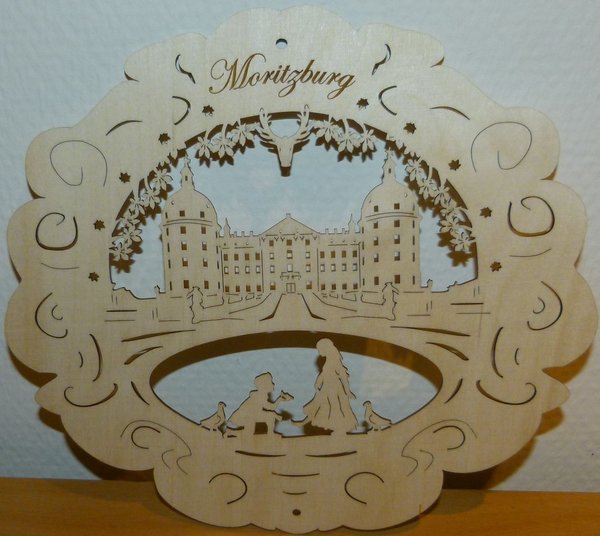 Fensterbild Schloss Moritzburg 12 - 24 cm