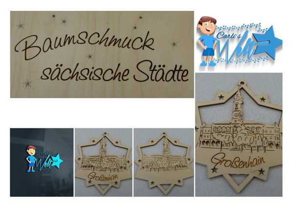 Baumschmuck Städtekollektion 55x61 mm Großenhain